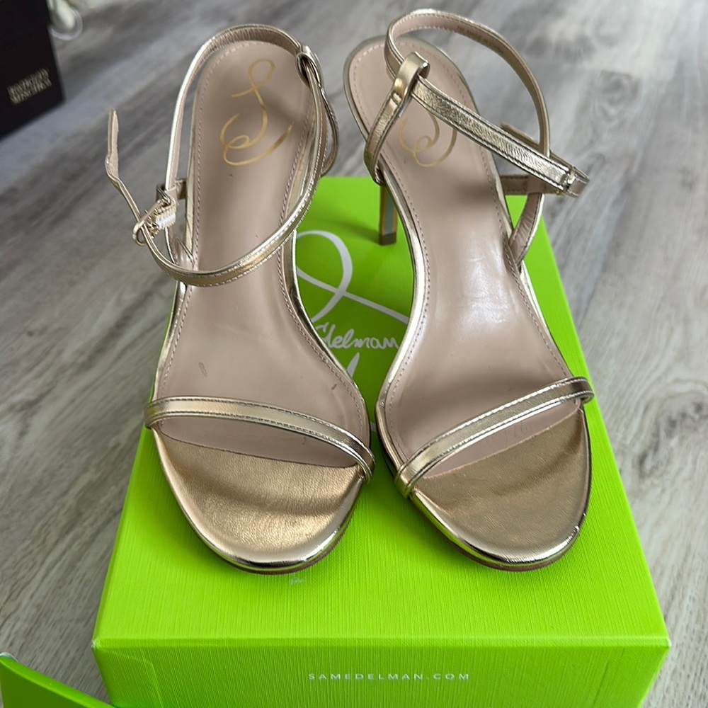 Sam Edelman Doran Gold Heels Size 7